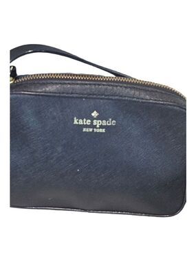 Kate Spade Black Zipper Closure Adjustable Strap Leather Crossbody Handbag